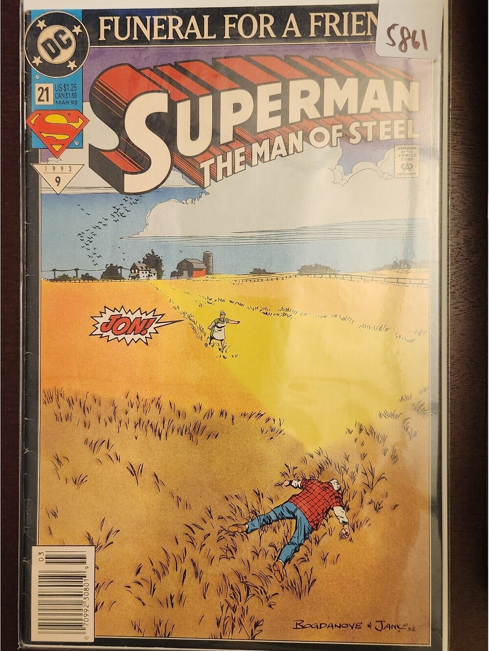 Superman Man of Steel #21B Newsstand NM DC 1993 Funeral for a Friend